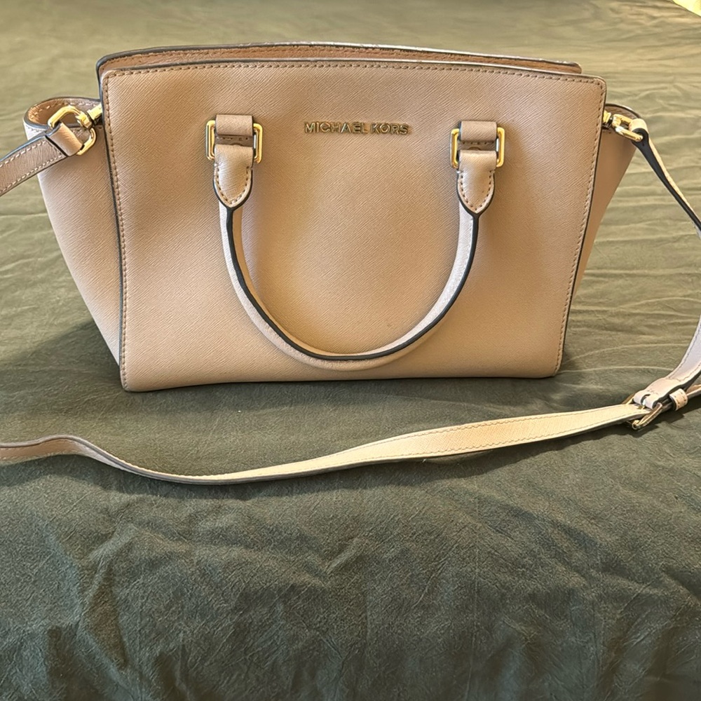 Tan Michael Kors Satchel